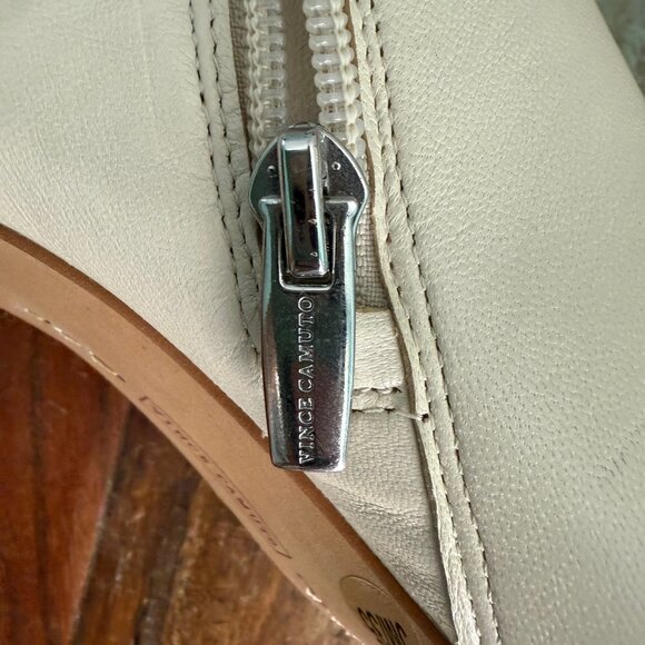 NWOT Vince Camuto Cream Leather Armonda Knee High Boots Size 5M/35 - Picture 10 of 15